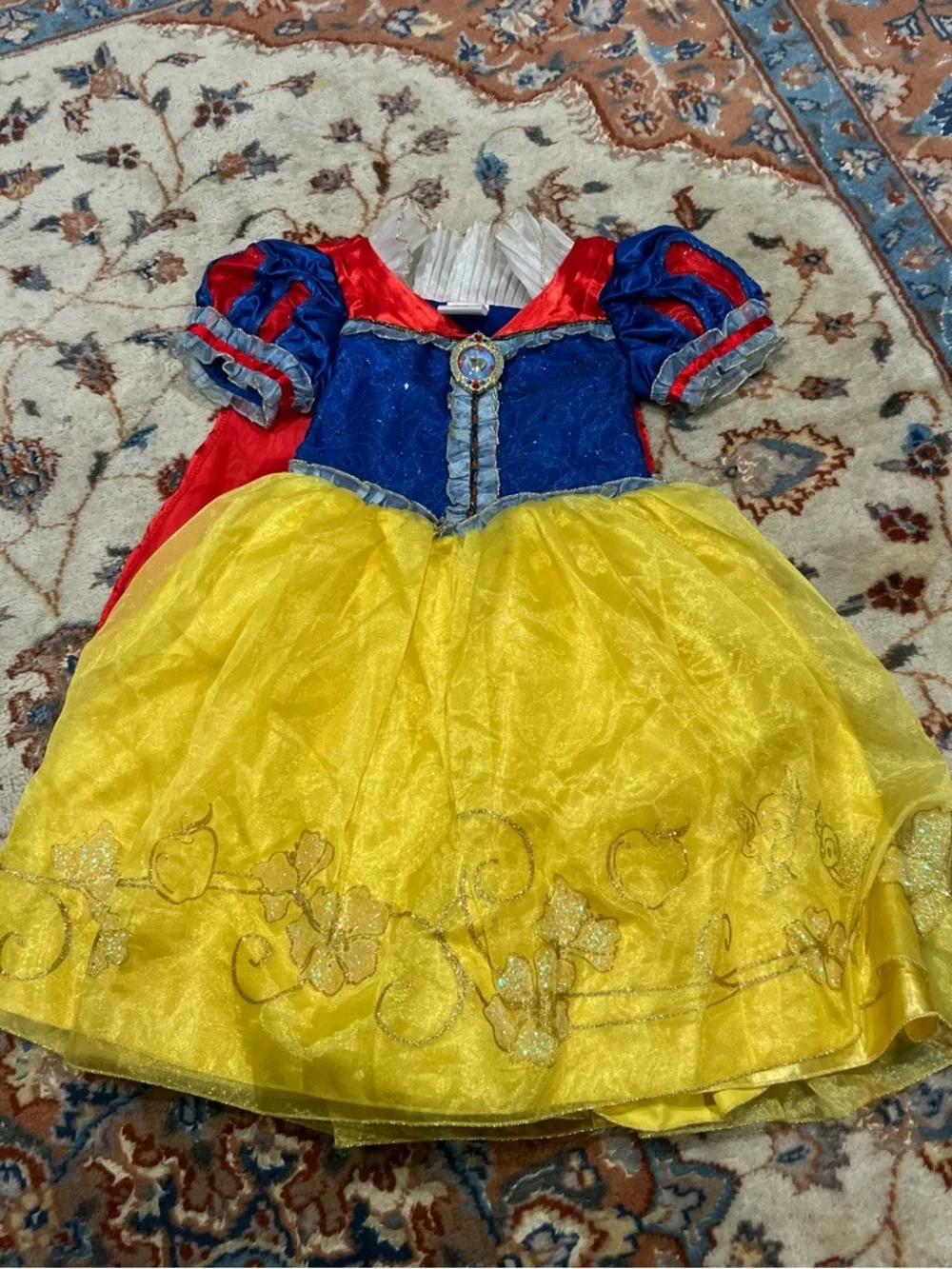Disney Snow White Inspired Girls' Yellow, Blue & Red Costume Dress - Picture 1 of 4